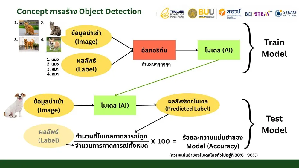 แนวคิดการเทรนและทดสอบโมเดล Object Detection